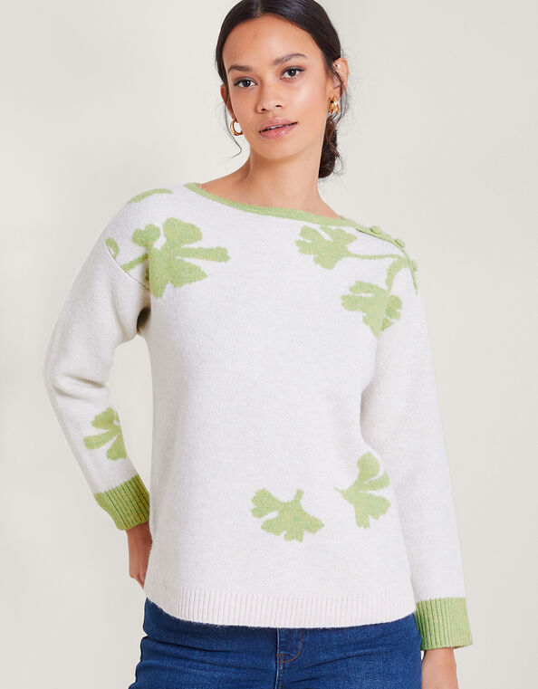 Pia Pattern Jumper, Ivory (IVORY), large