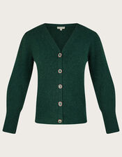 Bree Button Cardigan, Green (GREEN), large