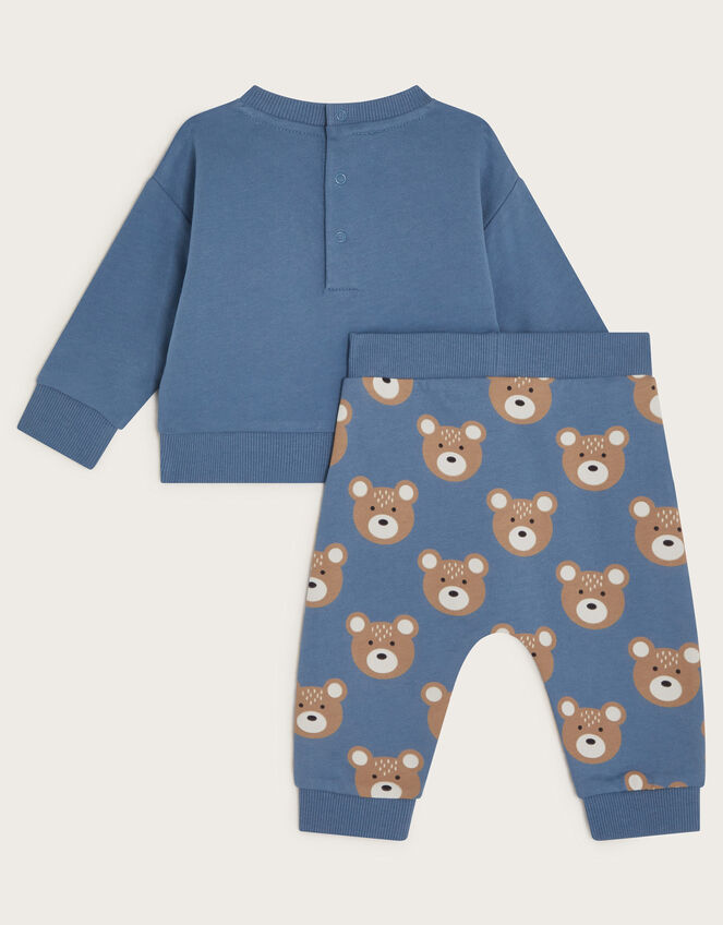 Newborn Bear Sweater and Sweatpants Set, Blue (BLUE), large