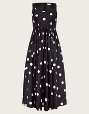 Sicily Spot Dress, Black (BLACK), large