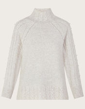 Pearl Cable Jumper, Ivory (IVORY), large