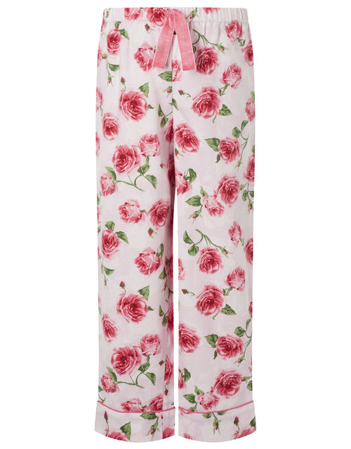 Rose Flannel PJ Set in Organic Cotton Pink | Girls Pyjamas & Nighties ...