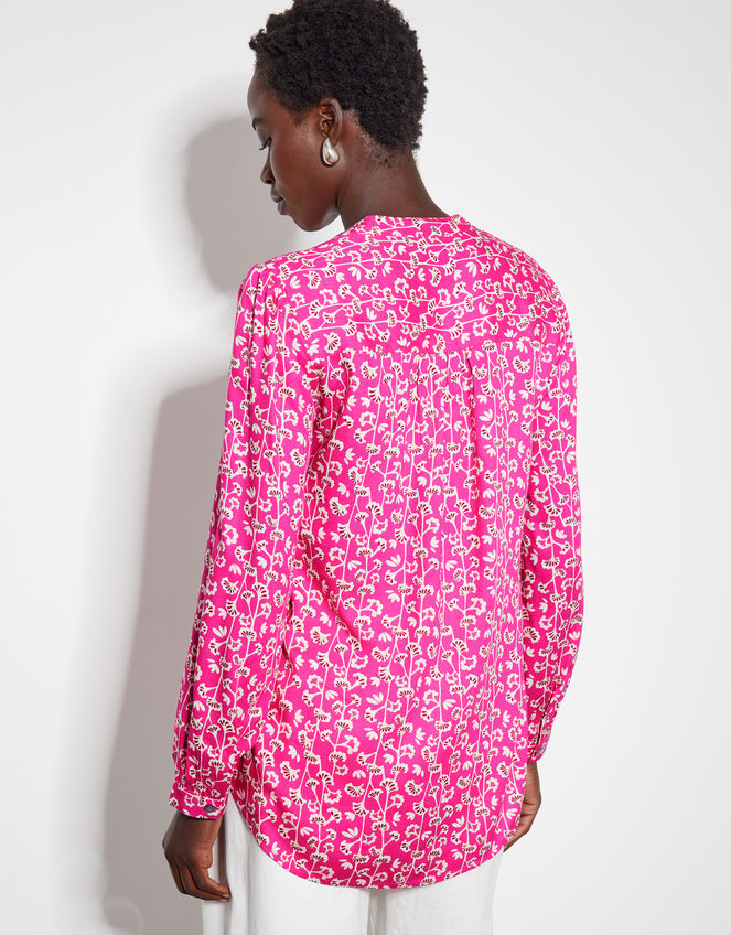 Connie Long Sleeve Printed Blouse, Pink (PINK), large