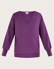 Wrap Jumper, VIOLET, large