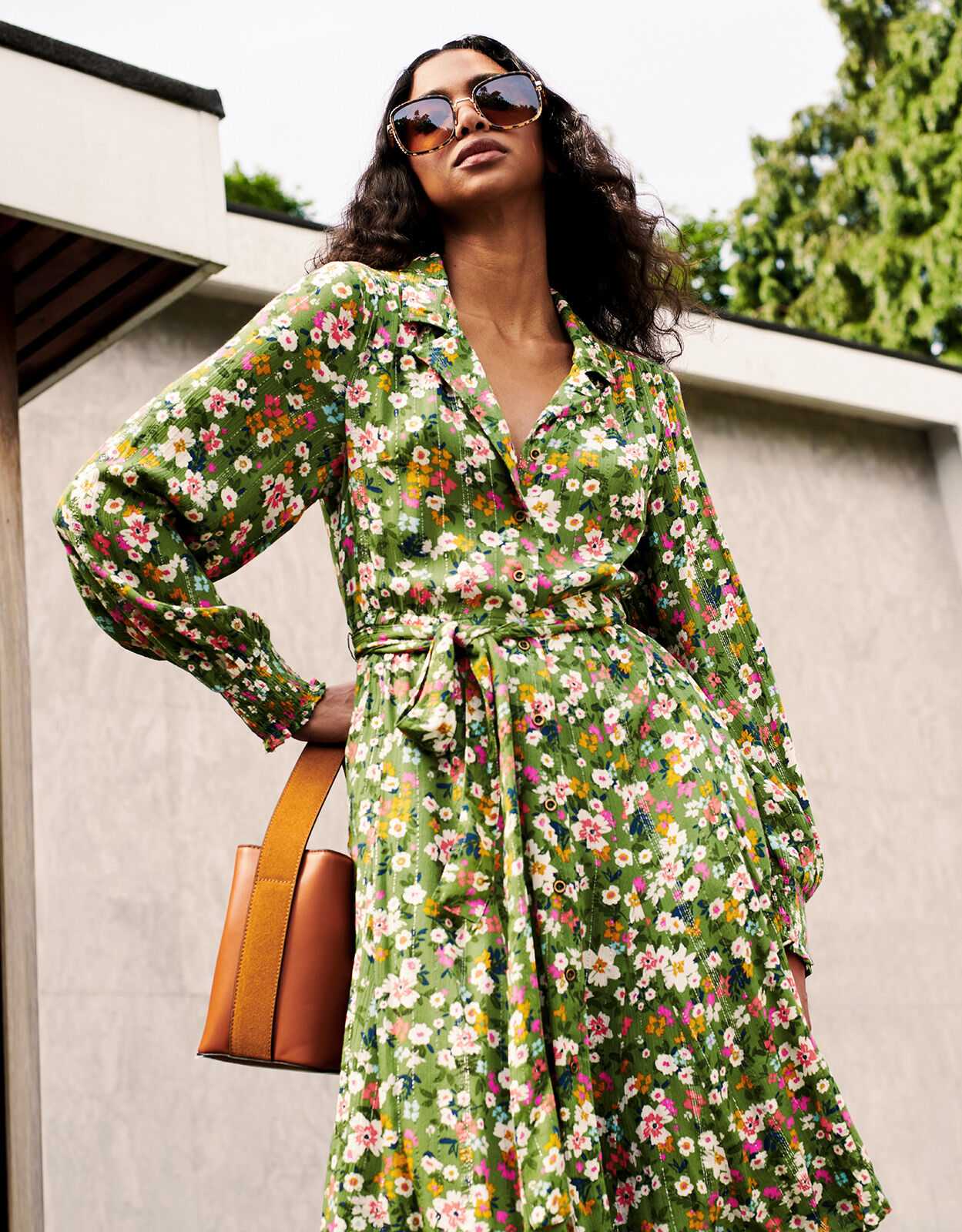 Ditsy Floral Dress Green | Day Dresses | Monsoon US.