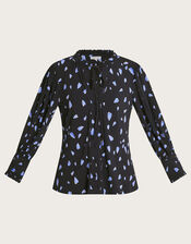 Hetty Heart Print Top, Black (BLACK), large