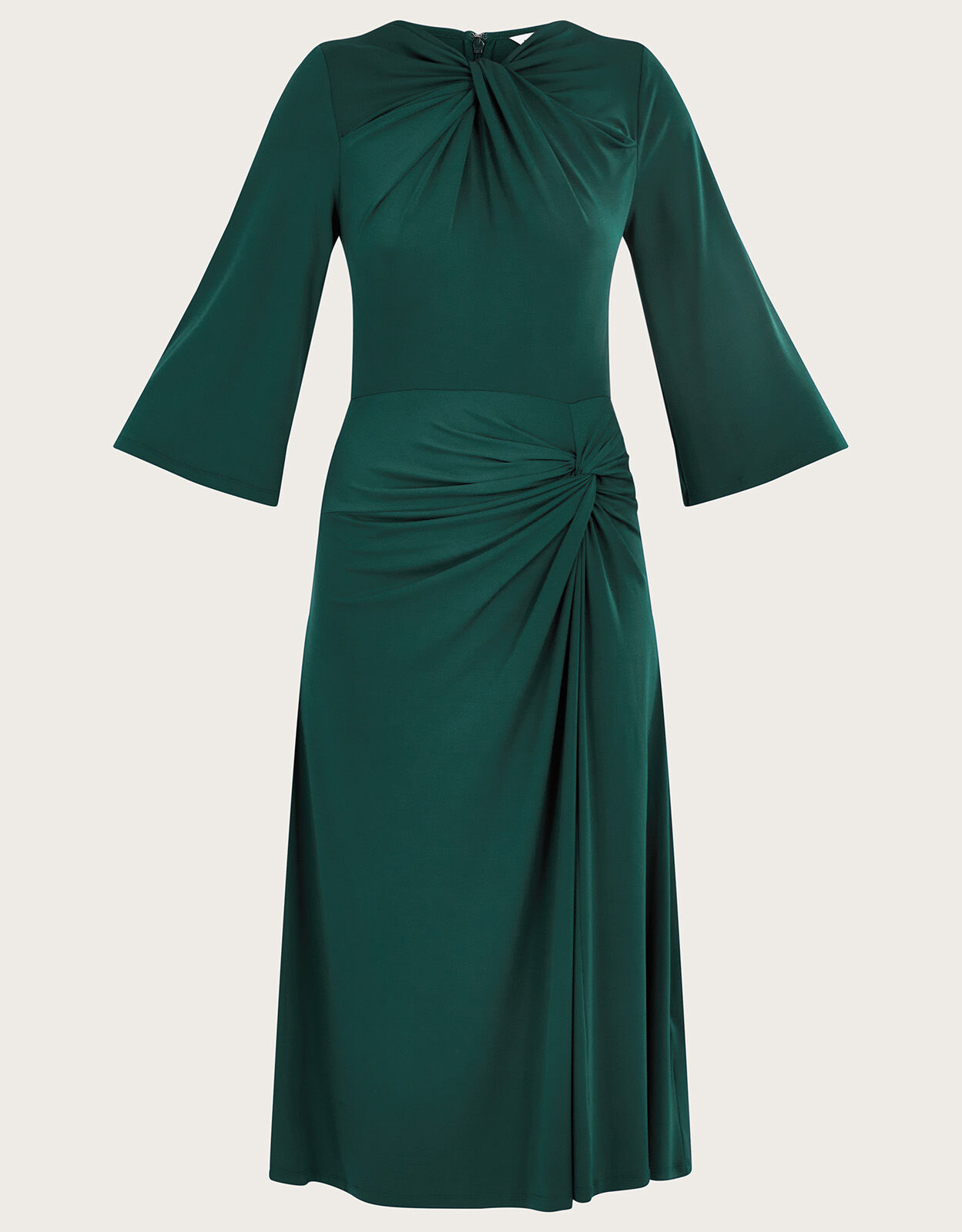 Ruched Jersey Dress Green