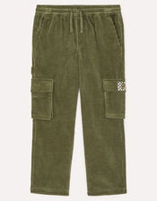 Corduroy Cargo Pants, Green (KHAKI), large