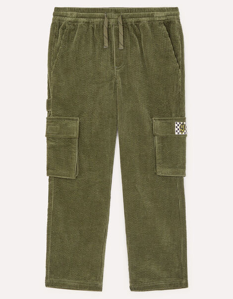 Corduroy Cargo Trousers, Green (KHAKI), large