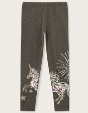 Unicorn Sequin Leggings, Gray (CHARCOAL), large