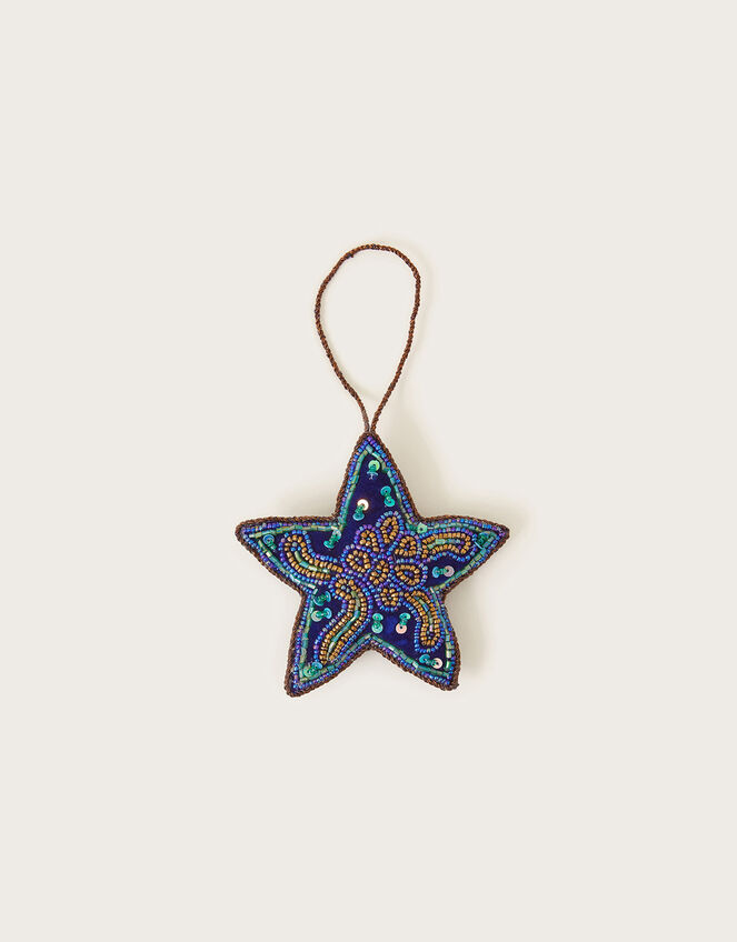 Beaded Star Hanging Decoration , , large