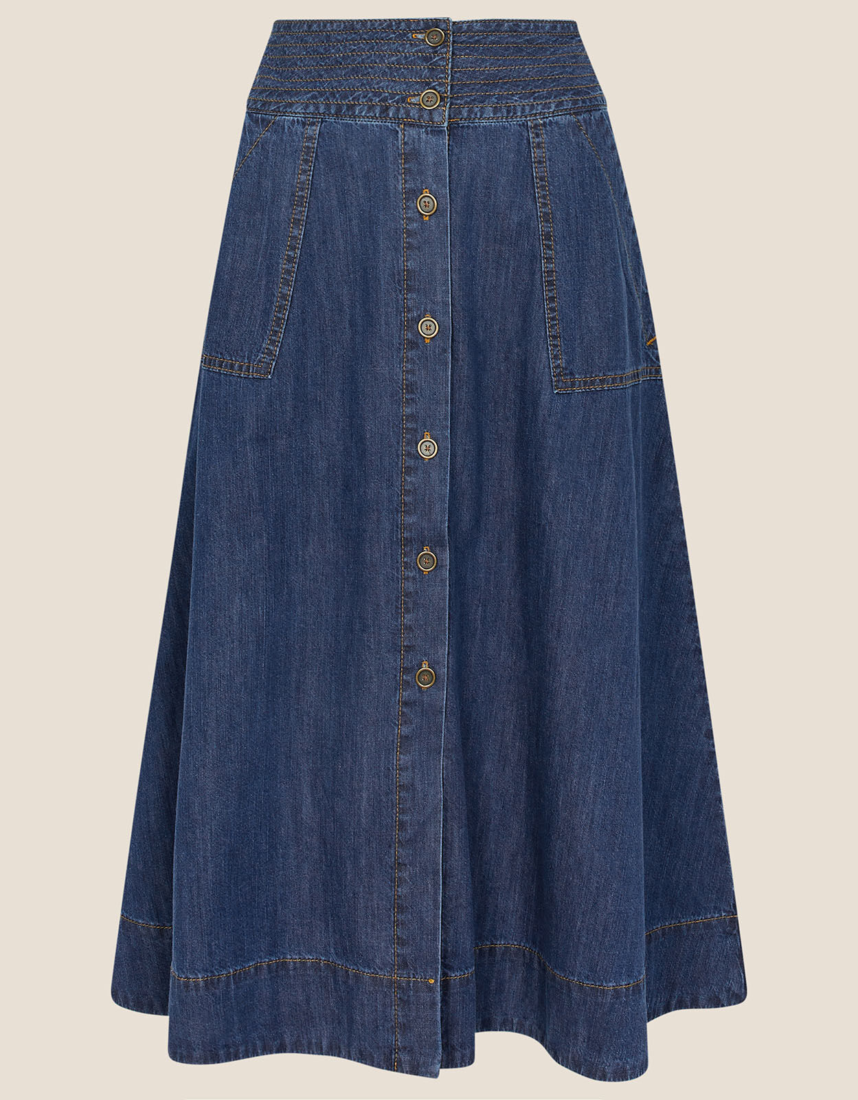 DxhmoneyHX Women's Casual Denim Jean Skirt High Waisted Button Up Denim  Midi Skirt Side Split A Line Pencil Skirt - Walmart.com