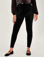 Velvet Leggings, Black (BLACK), large