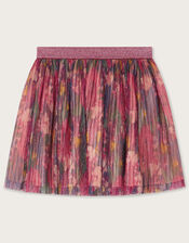 Floral Shimmer Skirt, Pink (PINK), large