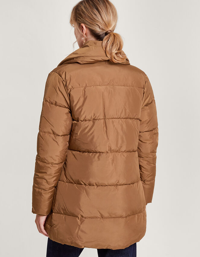 Shannon Shawl Collar Padded Coat, Camel (CARAMEL), large