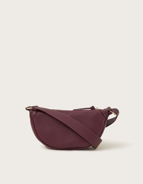 Meg Faux Leather Crescent Sling Bag, , large