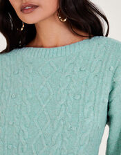 Satu Stitch Jumper, Green (SAGE), large