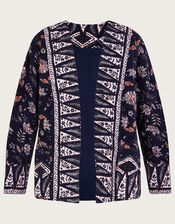 Edge to Edge Print Jacket, Blue (NAVY), large