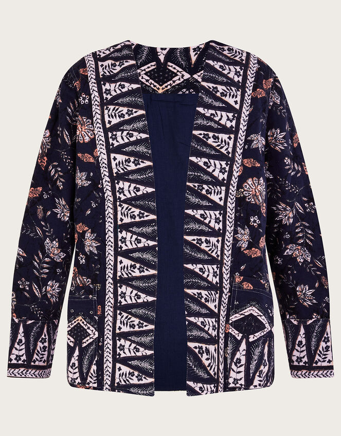 Edge to Edge Print Jacket, Blue (NAVY), large