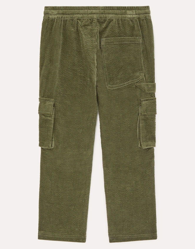 Corduroy Cargo Pants, Green (KHAKI), large