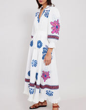 East Embroidered Dress, White (WHITE), large