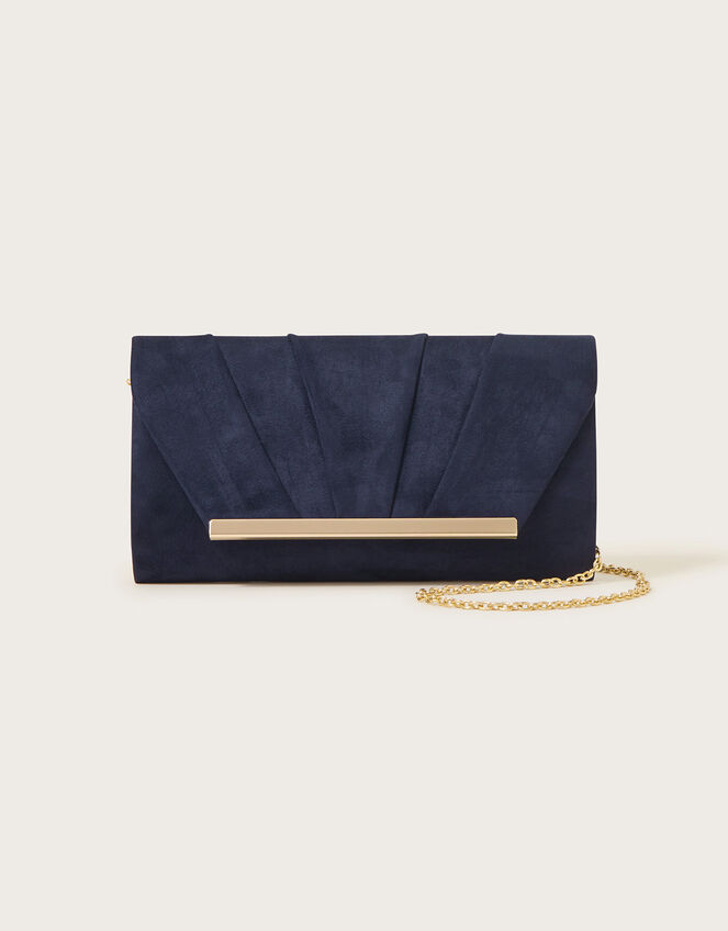 Pleat Trim Occasion Clutch Bag, , large