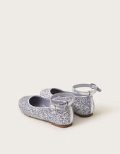 Glitter Ballet Flats, Silver (SILVER), large