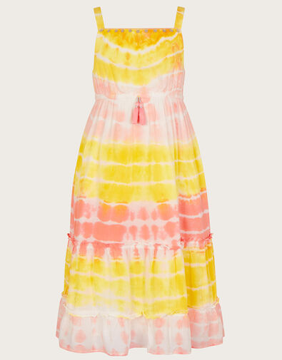 MINI ME Tie Dye Dress, Yellow (YELLOW), large