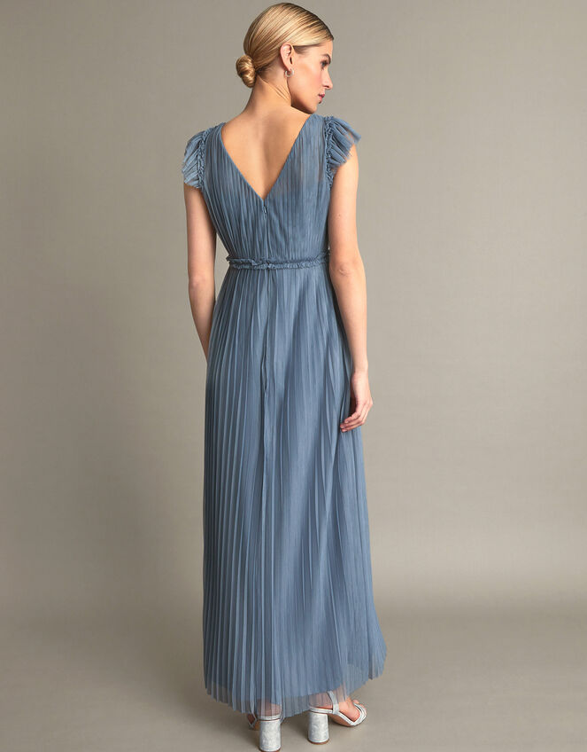 Wendy Pleated Maxi Dress, Blue (BLUE), large