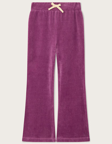 Cosmic Velour Flared Joggers, Purple (PURPLE), large