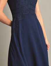 Louise Lace Midi Dress, Blue (NAVY), large