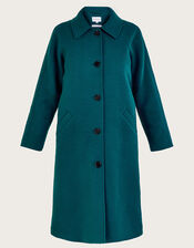 Farah Single Breasted Coat, Teal (TEAL), large