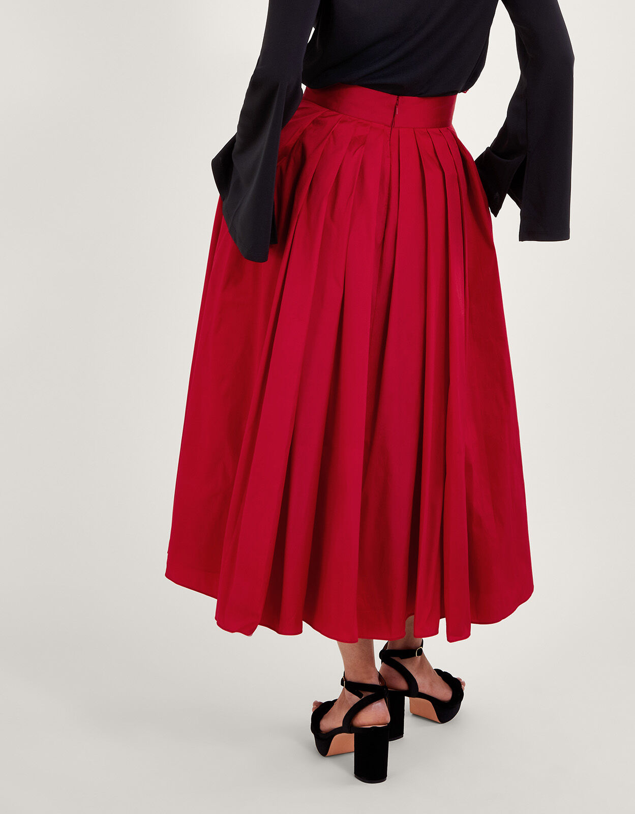 Red Taffeta Skirt