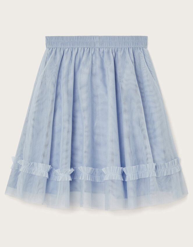 Andrea Embroidered Tulle Skirt, Blue (PALE BLUE), large