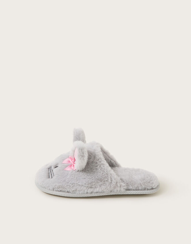 Fluffy Bunny Slippers and Mask Set, Grey (GREY), large