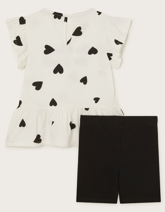 'Be Kind' Heart Jersey Set, Black (BLACK), large