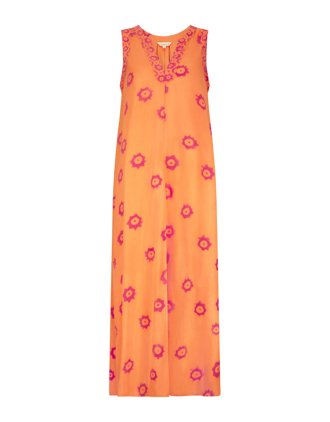 East Sleeveless Maxi Dress, Orange (ORANGE), large