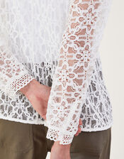 Merritt Lace Blouse, Ivory (IVORY), large