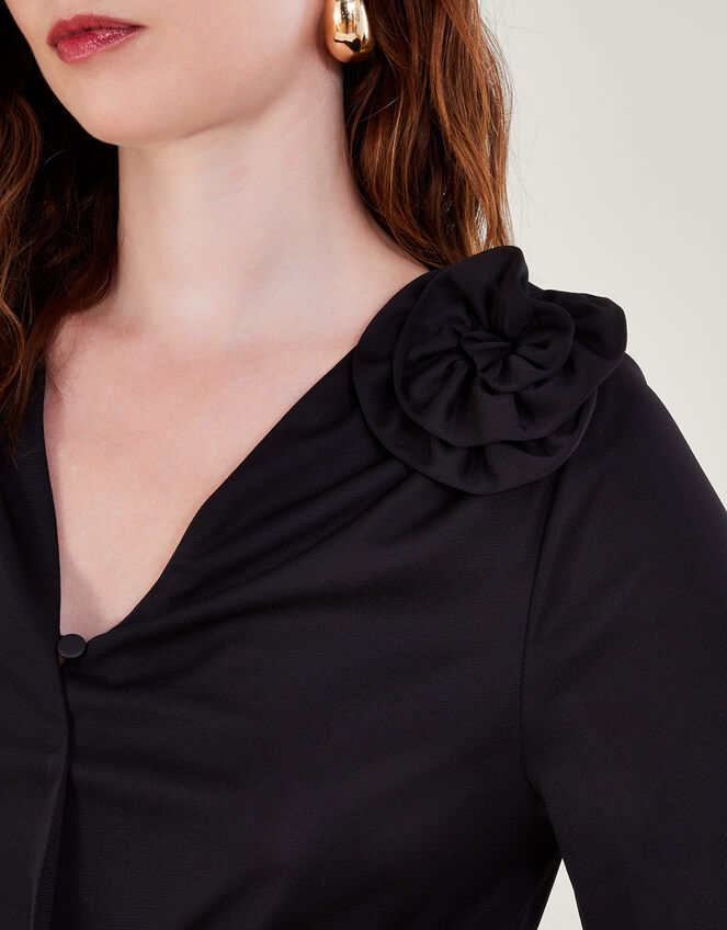 Cali Corsage Blouse, Black (BLACK), large