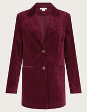 Amy Structured Blazer, Red (BURGUNDY), large