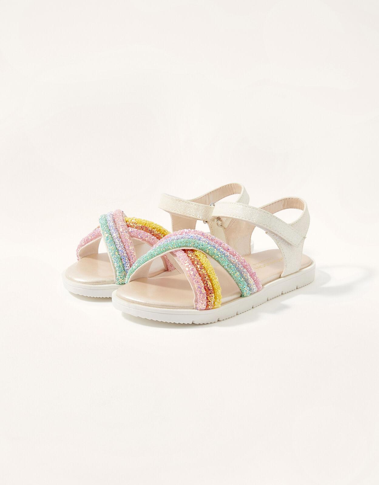 Pastel Sequin Rainbow Sandals Multi | Girls' Sandals | Monsoon US.