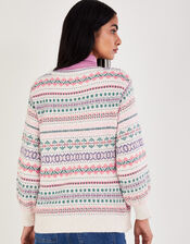 Fair Isle Cardigan, Ivory (IVORY), large