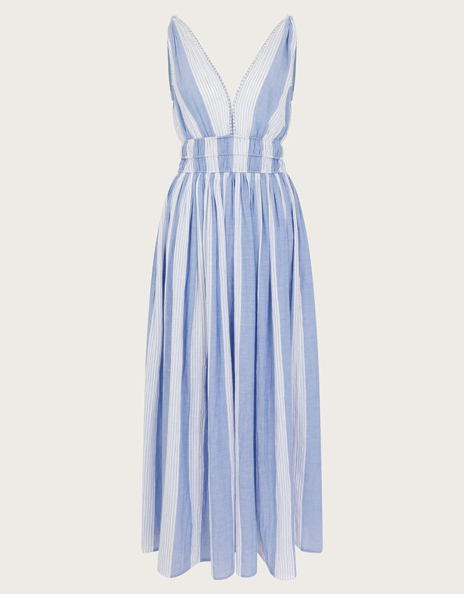 Celia Stripe Dress, Blue (BLUE), large