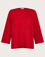 San Mixed Knit Jumper, Red (RED), large