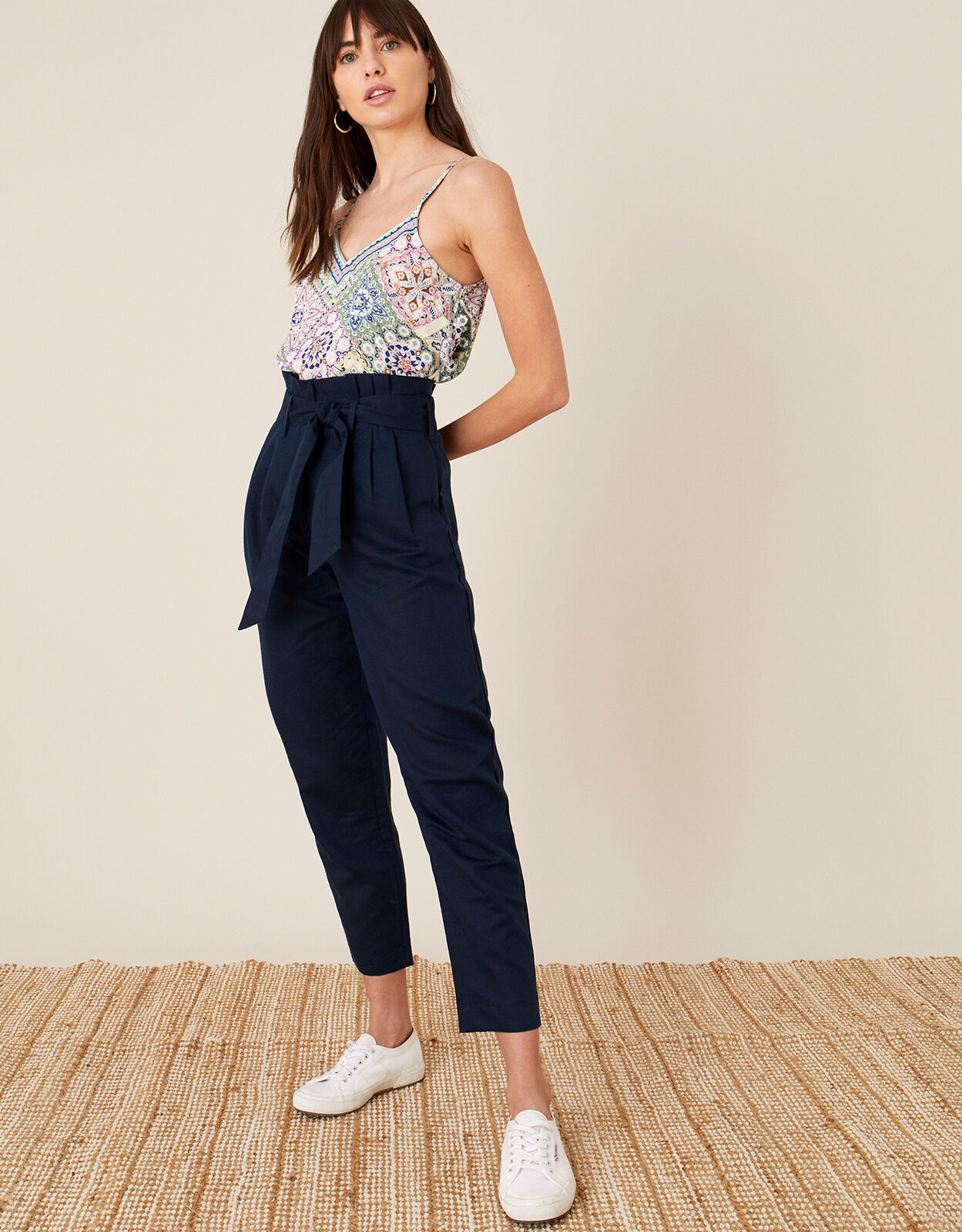 Ludgate Paperbag Trousers - Ecru | Boden UK | Chance clothes, Dress making,  Summer attire