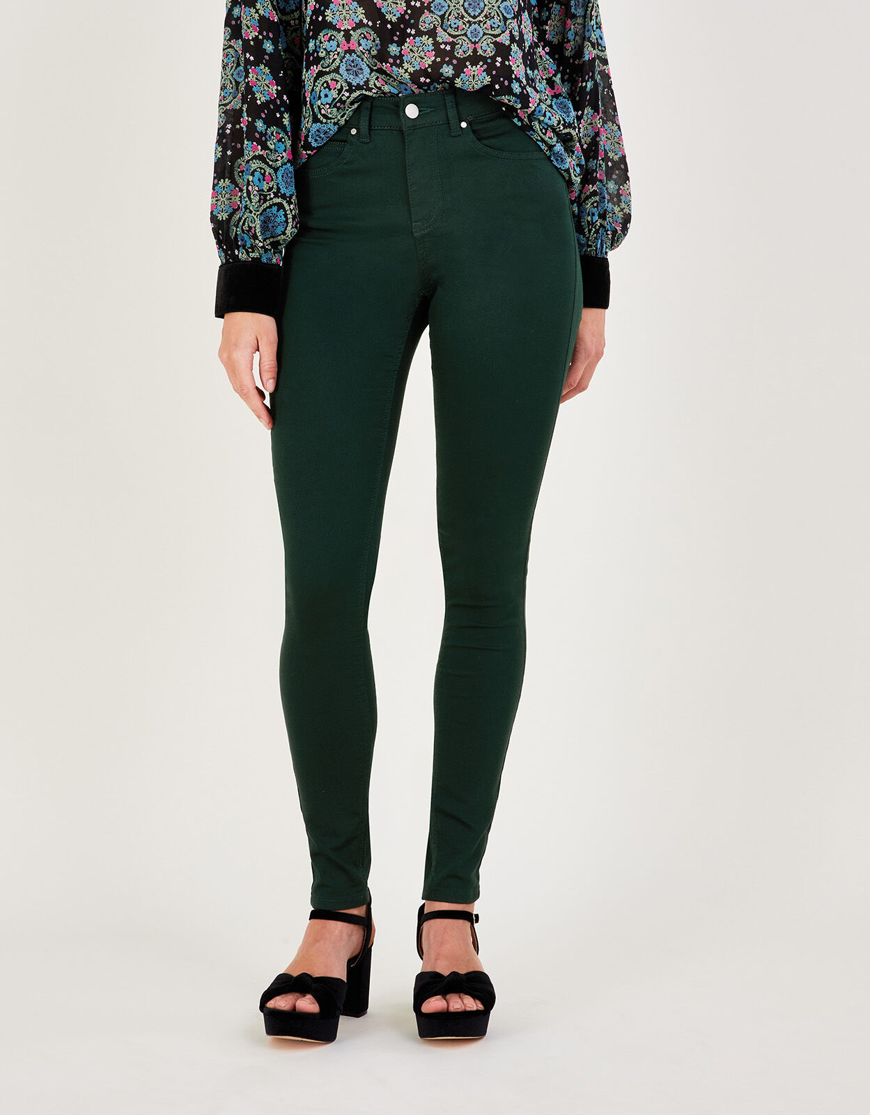 Mango Dark Green Colored Denim Pants, Women's Fashion, Bottoms, Other  Bottoms on Carousell