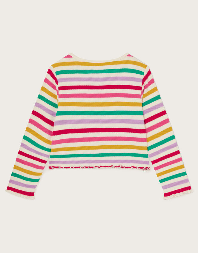 Rainbow Stripe Long Sleeve Top, Multi (MULTI), large