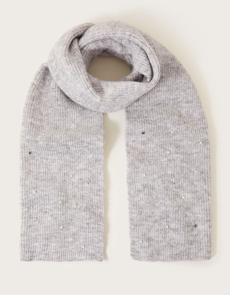 Oversized wool scarf - Grey - Hats, Scarves & Gloves - COS GB