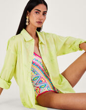 Aztec Diamond Beach Shirt , Green (GREEN), large