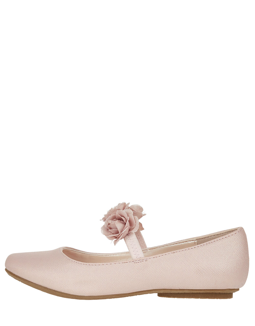 Dora Corsage Shimmer Ballet Flats Pink | Girls' Flat Shoes | Monsoon ...